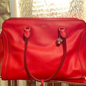 Alexander McQueen large red satchel